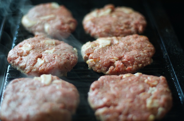 still grilling burgers