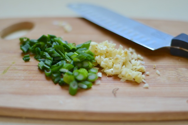 chopping-ingredients-for-steamed-mussels