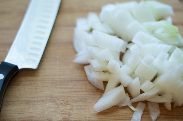 chopped white onion