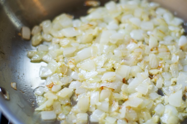 sautéed onion and garlic