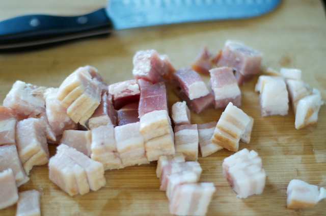 chopped bacon