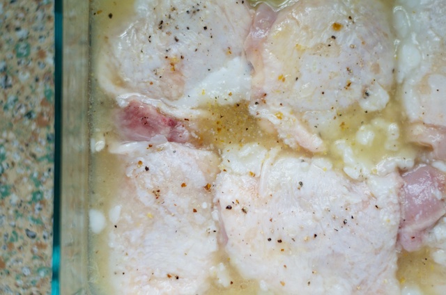 marinading chicken thighs
