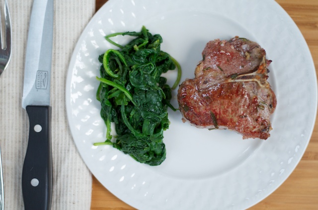 Pan Seared lamb loin chop