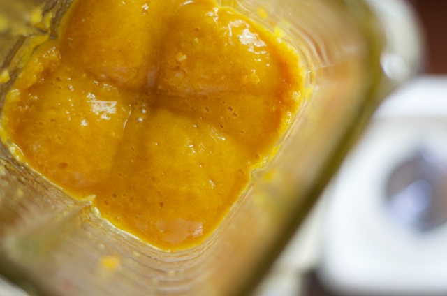 blending ingredients for pork ribs glaze