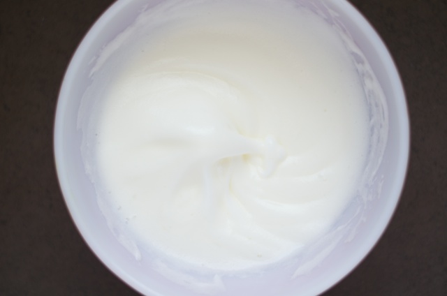 whisked egg whites to peak