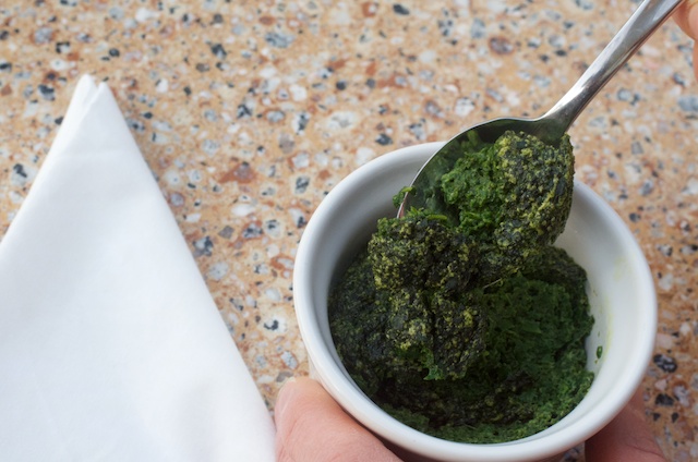 eating a delicious souffle