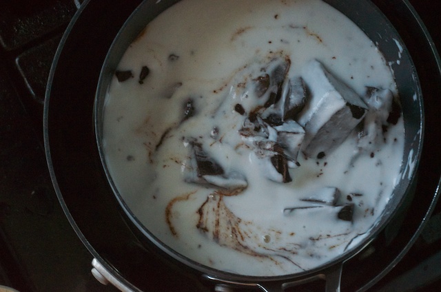 melting coconut milk and chocolate fudge recipe