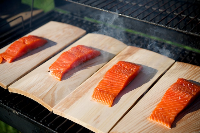 Cedar Planked Salmon with Thyme-Balsamic Glaze (paleo, primal, gluten-free)