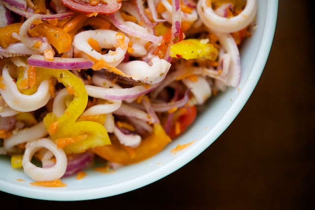 Easy Squid Salad Recipe (paleo, primal, gluten-free, dairy-free)