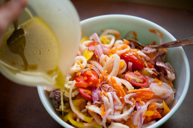 Easy Squid Salad Recipe (paleo, primal, gluten-free, dairy-free)