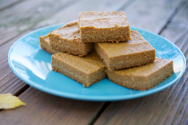 Pumpkin Pie Bars with Gingerbread Crust Recipe (paleo, primal, gluten-free)
