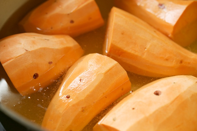 Cider-Stewed Mashed Sweet Potatoes Recipe (paleo, primal, gluten-free)