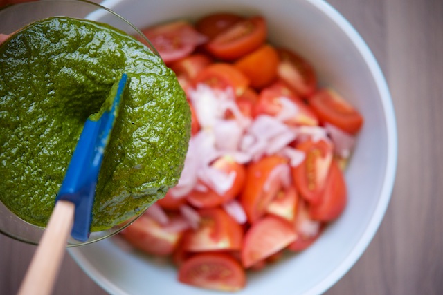 Tomato Pesto Salad Recipe (paleo, primal, gluten-free)