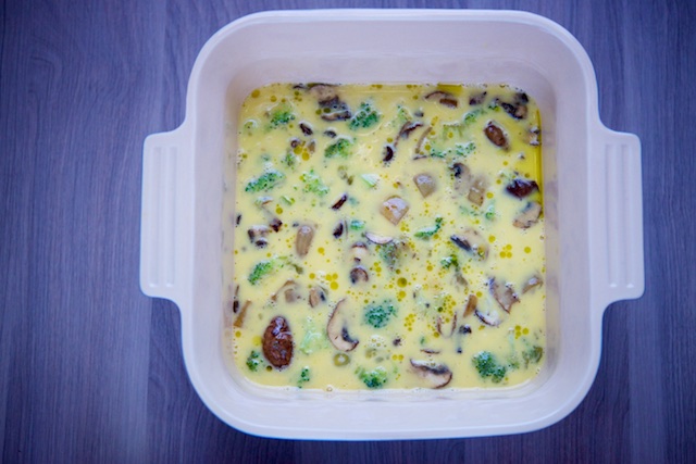 Sunday Broccoli-Mushroom Egg Bake Recipe (paleo, primal, gluten-free)