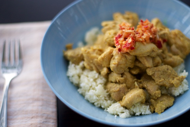 Simple Ginger Curry Chicken Recipe (paleo, primal, gluten-free)