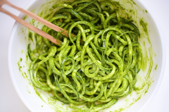 Chicken Pesto Pasta Recipe [paleo, primal, gluten-free]