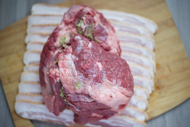 Bacon-Wrapped Boneless Lamb Shoulder Recipe [paleo, primal, gluten-free]