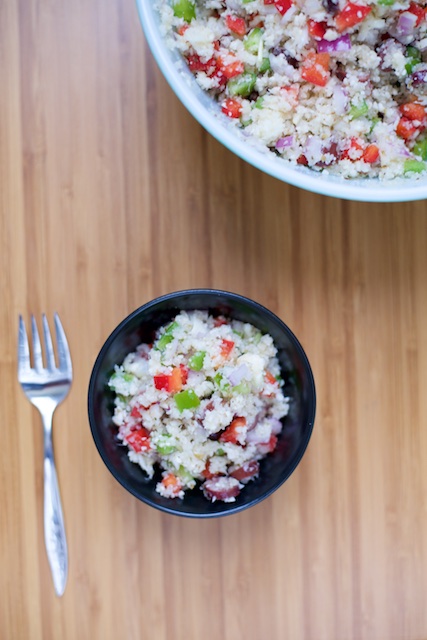 Greek "Orzo" Cauliflower Salad Recipe [paleo, primal, gluten-free]