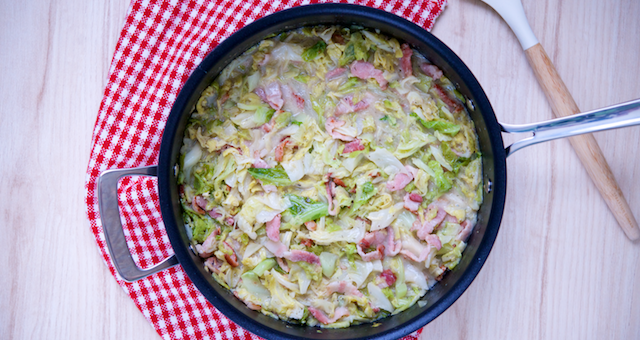 Wirsing in Sahnesauce (Savoy Cabbage in Cream Sauce) Recipe [paleo, primal, keto, gluten-free, dairy-free]