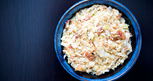 Colcannon Keto Cauliflower Hash Recipe [paleo, primal, gluten-free]