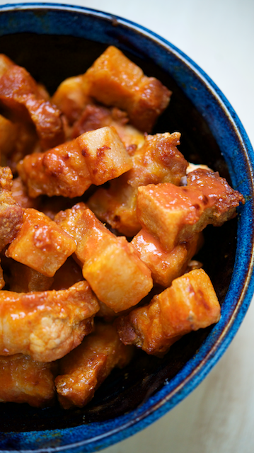 Pork Belly Buffalo Keto Bites Recipe [paleo, primal, gluten-free, dairy-free]