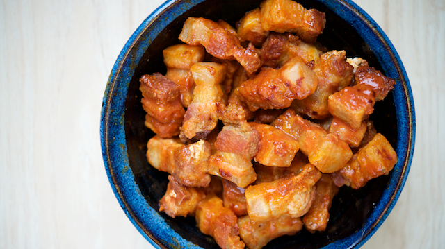 Pork Belly Buffalo Keto Bites Recipe [paleo, primal, gluten-free, dairy-free]