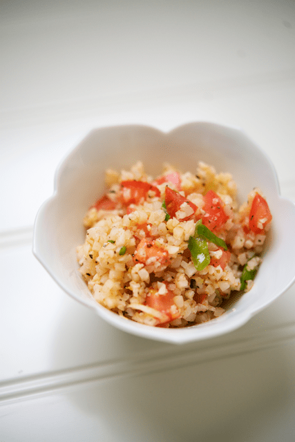 Summer Cauliflower Couscous Salad Recipe [paleo, primal, gluten free, vegan] (1)
